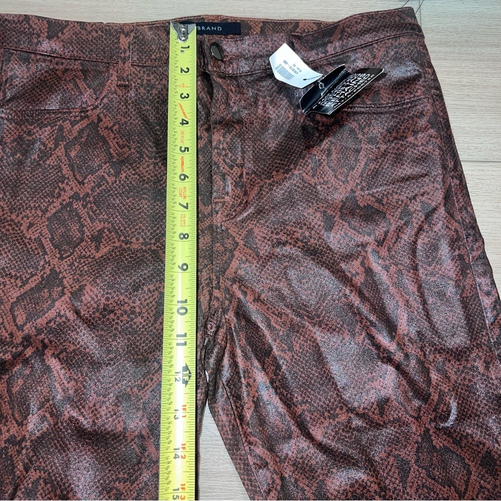 NWT J BRAND Alana High Rise Crop Skinny Jeans Animal Snake Brown Sz 32 Msrp $340 - Picture 12 of 15